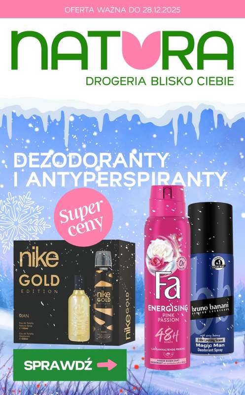 Drogerie Natura - gazetka promocyjna Dezodoranty i antyperspiranty - już od 10,49 zł! od poniedziałku 15.12 do piątku 26.12