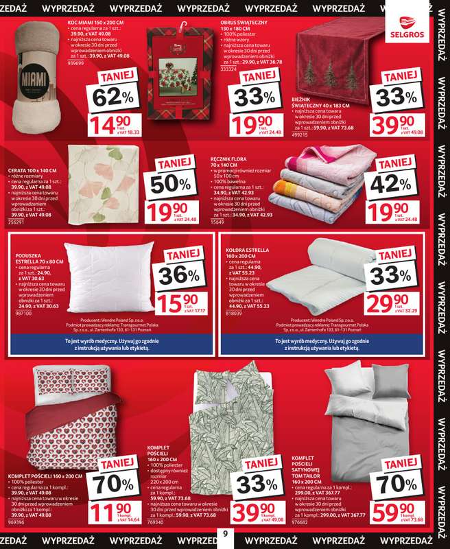 Selgros - gazetka promocyjna Katalog Świąteczna Wyprzedaż od czwartku 18.12 do środy 31.12 - strona 9
