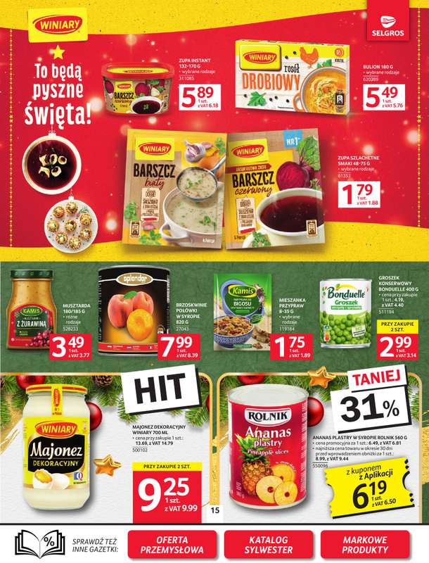 Selgros - gazetka promocyjna Oferta spożywcza od czwartku 18.12 do środy 31.12 - strona 15