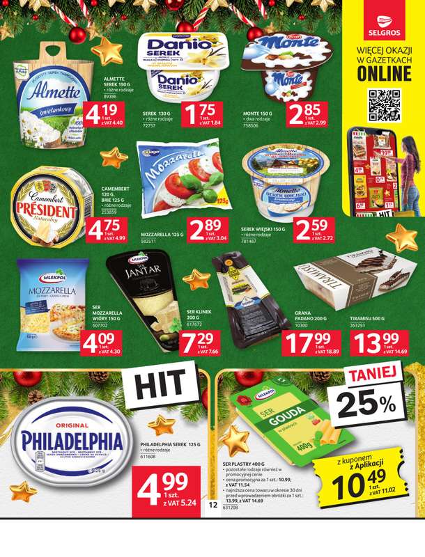 Selgros - gazetka promocyjna Oferta spożywcza od czwartku 18.12 do środy 31.12 - strona 12