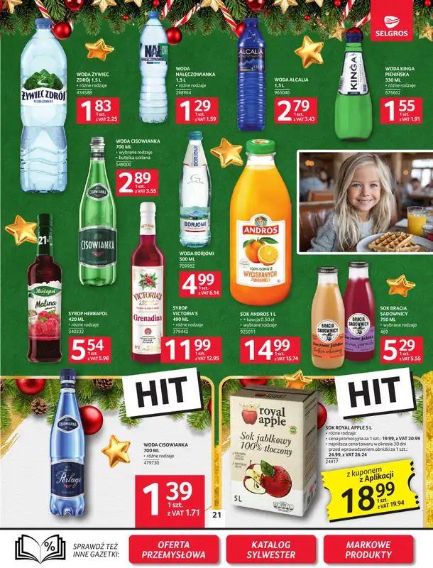 Selgros - gazetka promocyjna Oferta spożywcza od czwartku 18.12 do środy 31.12 - strona 21