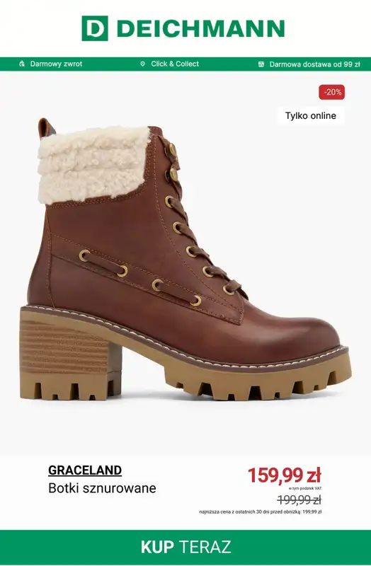 Deichmann - gazetka promocyjna Botki na obcasie do -50% od poniedziałku 15.12  - strona 8