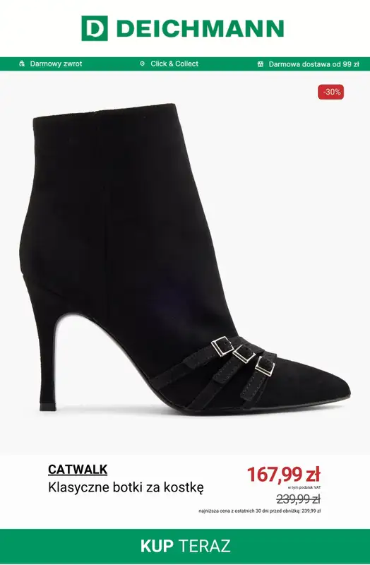 Deichmann - gazetka promocyjna Botki na obcasie do -50% od poniedziałku 15.12  - strona 9