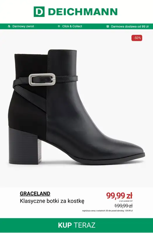 Deichmann - gazetka promocyjna Botki na obcasie do -50% od poniedziałku 15.12  - strona 2