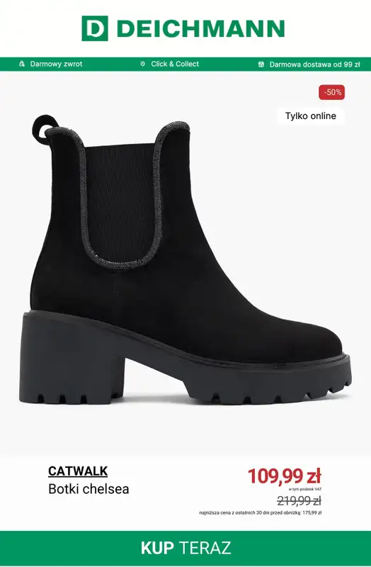 Deichmann - gazetka promocyjna Botki na obcasie do -50% od poniedziałku 15.12  - strona 4