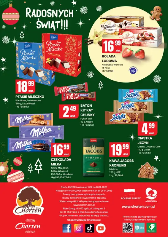 Chorten - gazetka promocyjna Gazetka Dolny Śląsk, Wielkopolska, Zach-pom, Lubuskie Market od czwartku 18.12 do niedzieli 28.12 - strona 8