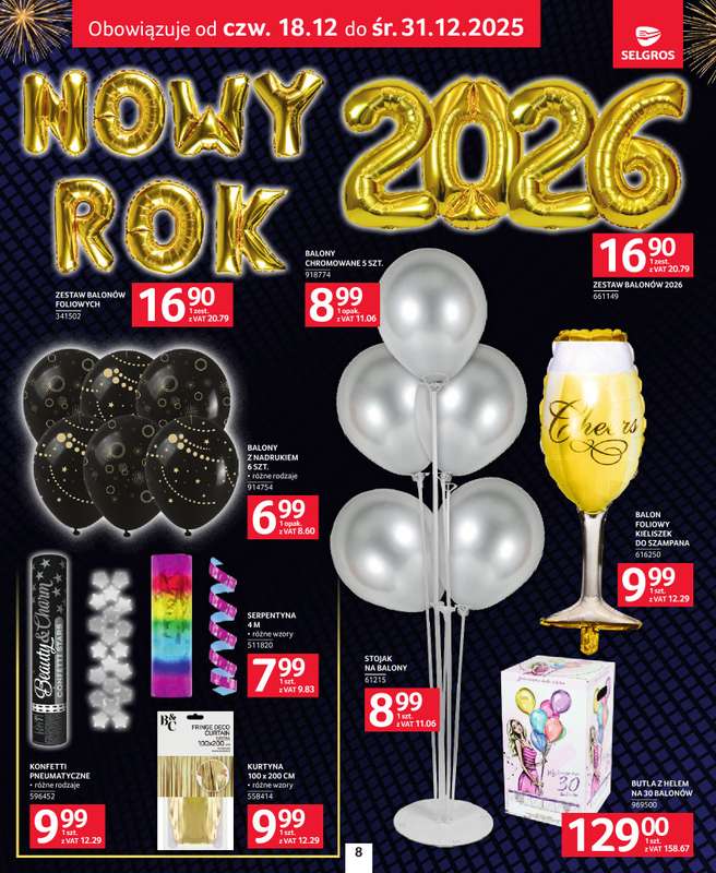 Selgros - gazetka promocyjna Sylwester Pełen Emocji od czwartku 18.12 do środy 31.12 - strona 8