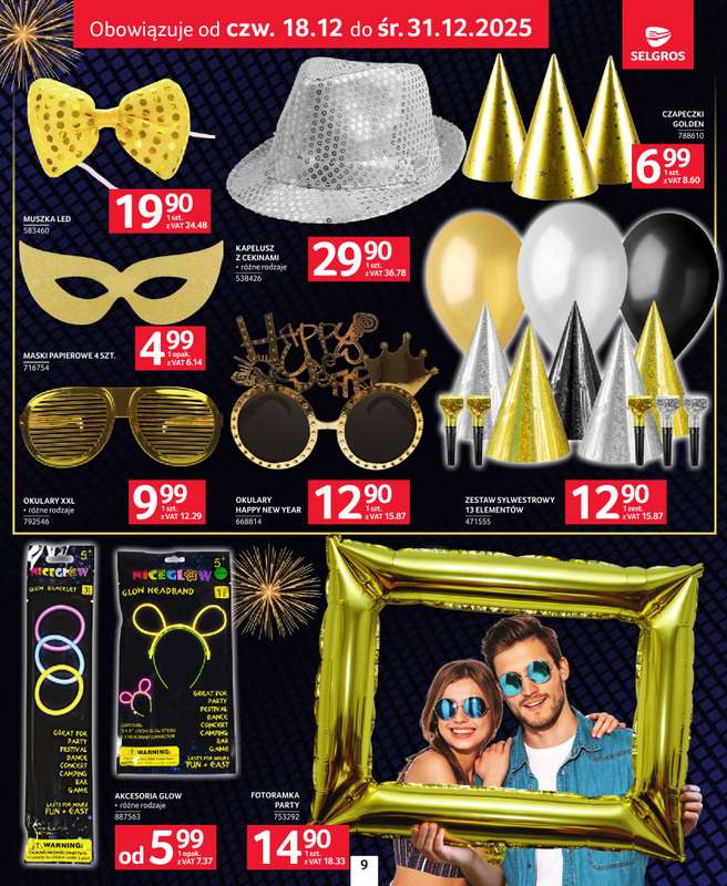 Selgros - gazetka promocyjna Sylwester Pełen Emocji od czwartku 18.12 do środy 31.12 - strona 9