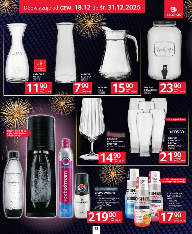 Selgros - gazetka promocyjna Sylwester Pełen Emocji od czwartku 18.12 do środy 31.12 - strona 12
