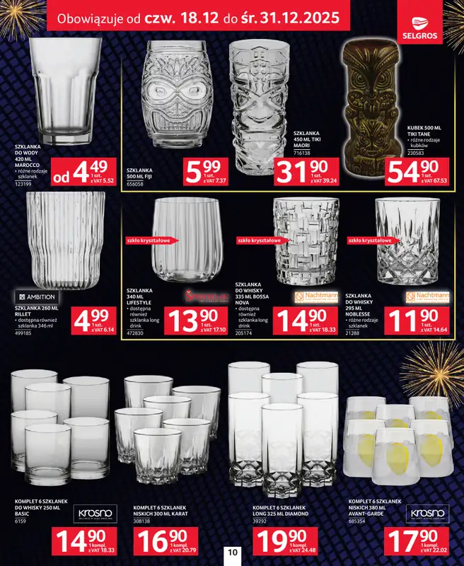Selgros - gazetka promocyjna Sylwester Pełen Emocji od czwartku 18.12 do środy 31.12 - strona 10