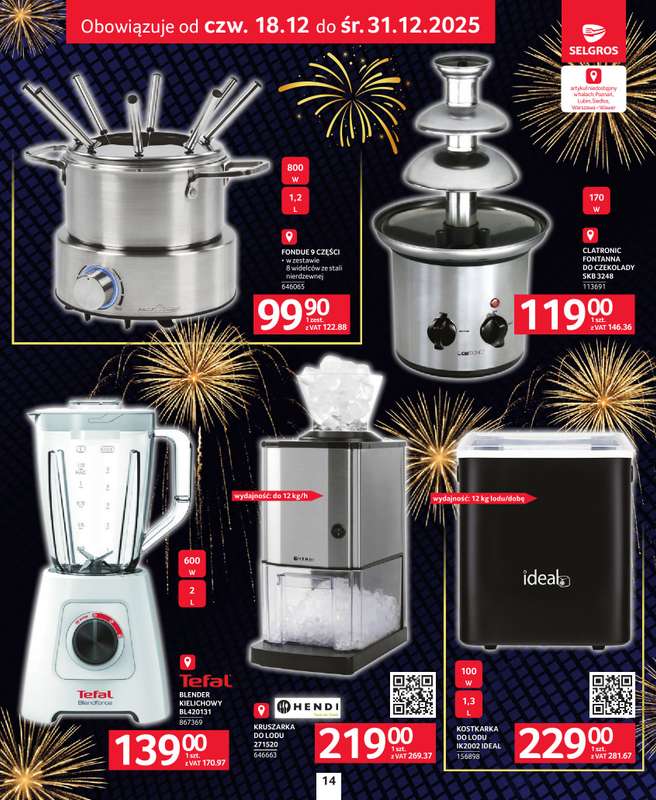 Selgros - gazetka promocyjna Sylwester Pełen Emocji od czwartku 18.12 do środy 31.12 - strona 14
