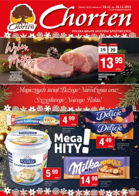 Chorten - gazetka promocyjna Gazetka Mazowsze Market od czwartku 18.12 do niedzieli 28.12