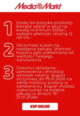 Media Markt - gazetka promocyjna Kupon do -1000 zł przy zakupach na raty! od poniedziałku 15.12 do wtorku 23.12 - strona 2