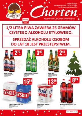 Chorten - gazetka promocyjna Plakat piwny Warmia, Mazury, Kujawsko-Pomorskie od czwartku 18.12 do niedzieli 28.12