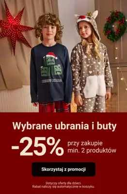 Smyk - gazetka promocyjna Wybrane ubrania i buty: -25% przy zakupie min. 2 szt. od poniedziałku 15.12 do środy 17.12