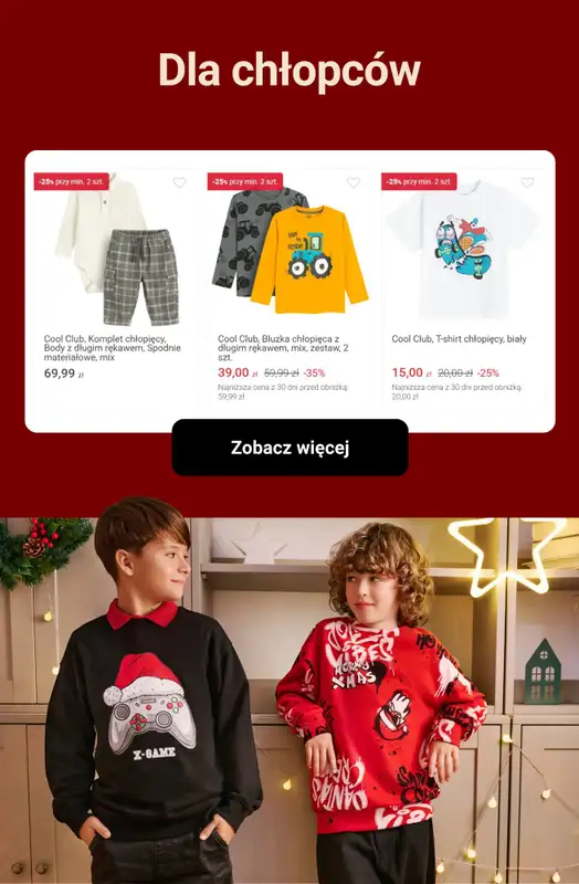 Smyk - gazetka promocyjna Wybrane ubrania i buty: -25% przy zakupie min. 2 szt. od poniedziałku 15.12 do środy 17.12 - strona 3