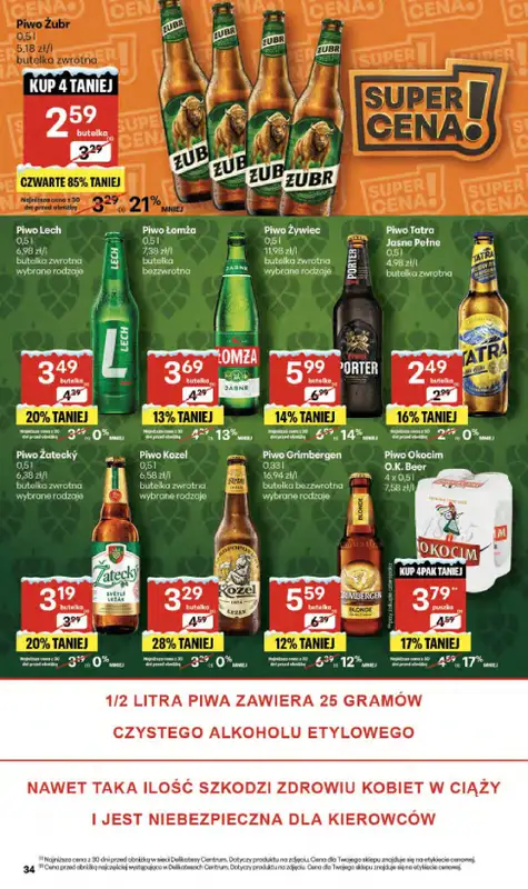 Delikatesy Centrum - gazetka promocyjna Gazetka  do wtorku 23.12 - strona 34