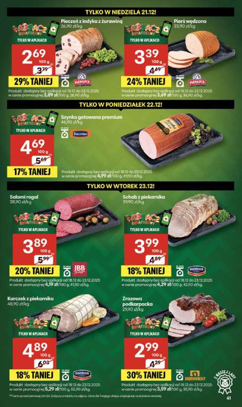 Delikatesy Centrum - gazetka promocyjna Gazetka  do wtorku 23.12 - strona 41