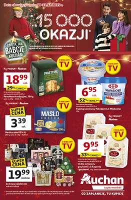 Auchan - gazetka promocyjna Gazetka Święta jak babcię kocham Supermarket Auchan od czwartku 18.12 do wtorku 23.12