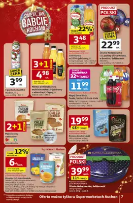 Auchan - gazetka promocyjna Gazetka Święta jak babcię kocham Supermarket Auchan od czwartku 18.12 do wtorku 23.12 - strona 7