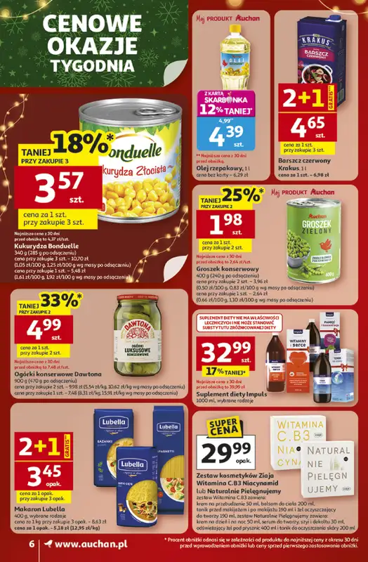 Auchan - gazetka promocyjna Gazetka Święta jak babcię kocham Supermarket Auchan od czwartku 18.12 do wtorku 23.12 - strona 6