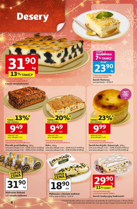 Auchan - gazetka promocyjna Gazetka Święta jak babcię kocham Hipermarket Auchan od czwartku 18.12 do wtorku 23.12 - strona 6