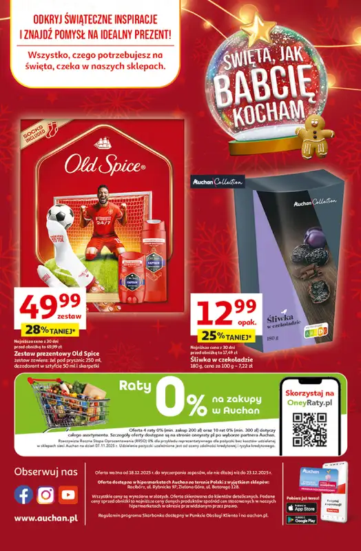 Auchan - gazetka promocyjna Gazetka Święta jak babcię kocham Hipermarket Auchan od czwartku 18.12 do wtorku 23.12 - strona 45