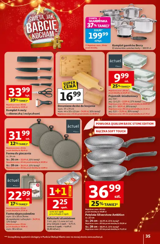Auchan - gazetka promocyjna Gazetka Święta jak babcię kocham Hipermarket Auchan od czwartku 18.12 do wtorku 23.12 - strona 35