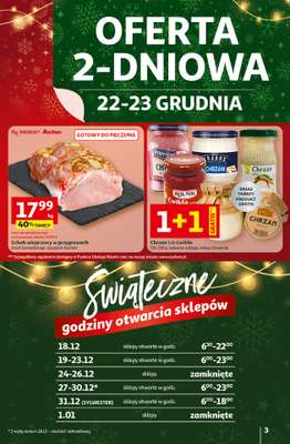 Auchan - gazetka promocyjna Gazetka Święta jak babcię kocham Hipermarket Auchan od czwartku 18.12 do wtorku 23.12 - strona 3