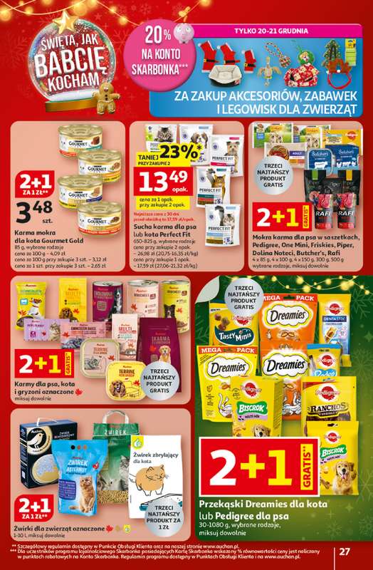 Auchan - gazetka promocyjna Gazetka Święta jak babcię kocham Hipermarket Auchan od czwartku 18.12 do wtorku 23.12 - strona 27
