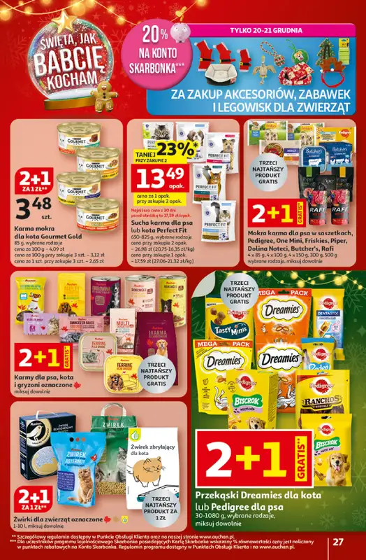 Auchan - gazetka promocyjna Gazetka Święta jak babcię kocham Hipermarket Auchan od czwartku 18.12 do wtorku 23.12 - strona 27