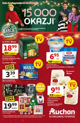 Auchan - gazetka promocyjna Gazetka Święta jak babcię kocham Hipermarket Auchan od czwartku 18.12 do wtorku 23.12