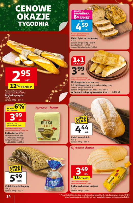 Auchan - gazetka promocyjna Gazetka Święta jak babcię kocham Hipermarket Auchan od czwartku 18.12 do wtorku 23.12 - strona 14