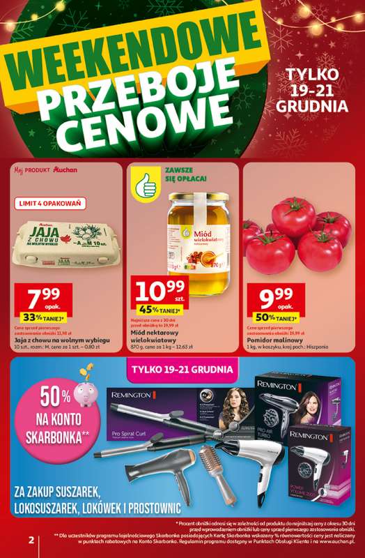 Auchan - gazetka promocyjna Gazetka Święta jak babcię kocham Hipermarket Auchan od czwartku 18.12 do wtorku 23.12 - strona 2