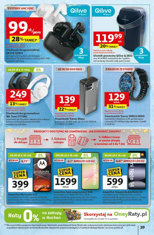 Auchan - gazetka promocyjna Gazetka Święta jak babcię kocham Hipermarket Auchan od czwartku 18.12 do wtorku 23.12 - strona 39