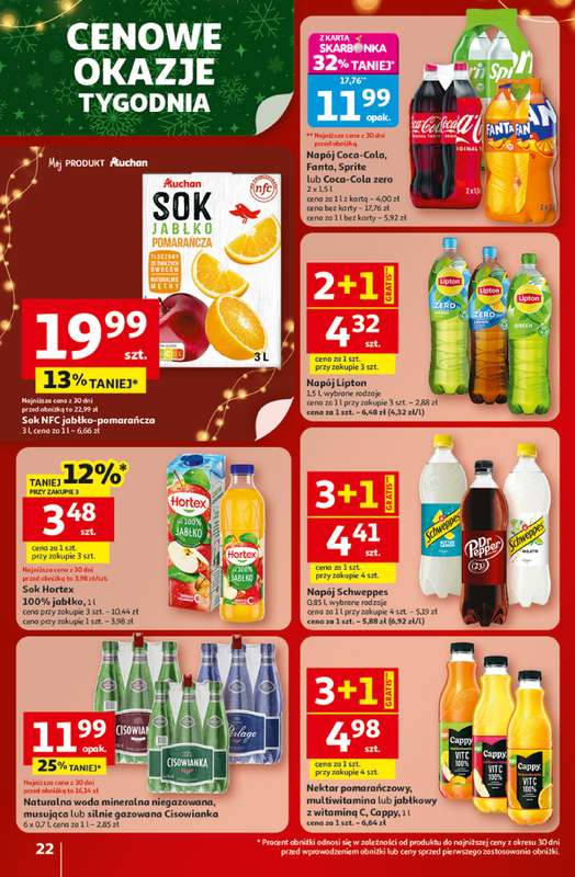 Auchan - gazetka promocyjna Gazetka Święta jak babcię kocham Hipermarket Auchan od czwartku 18.12 do wtorku 23.12 - strona 22