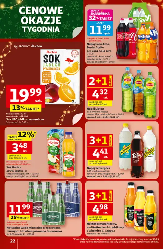 Auchan - gazetka promocyjna Gazetka Święta jak babcię kocham Hipermarket Auchan od czwartku 18.12 do wtorku 23.12 - strona 22