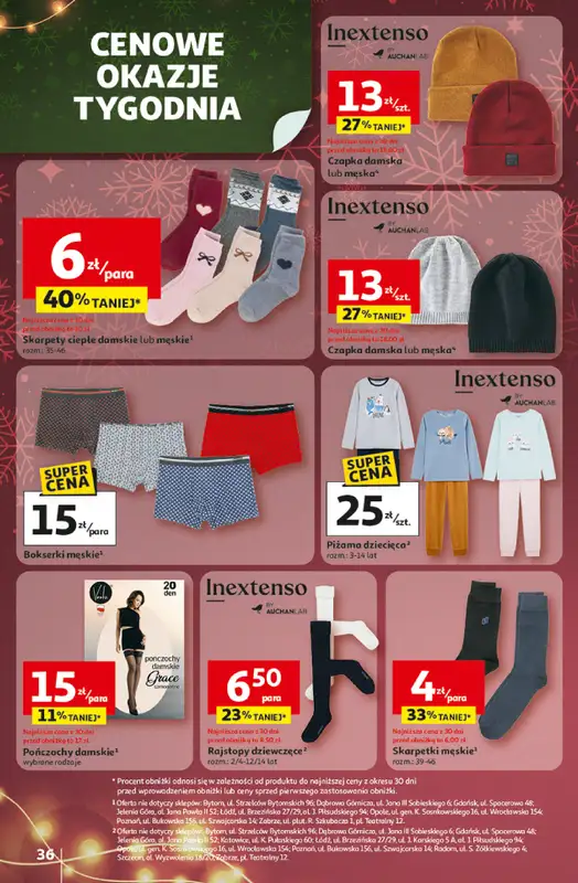 Auchan - gazetka promocyjna Gazetka Święta jak babcię kocham Hipermarket Auchan od czwartku 18.12 do wtorku 23.12 - strona 36
