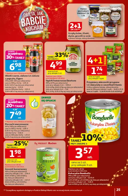 Auchan - gazetka promocyjna Gazetka Święta jak babcię kocham Hipermarket Auchan od czwartku 18.12 do wtorku 23.12 - strona 25