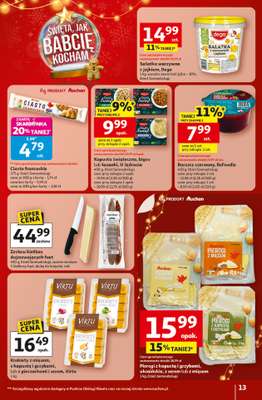 Auchan - gazetka promocyjna Gazetka Święta jak babcię kocham Hipermarket Auchan od czwartku 18.12 do wtorku 23.12 - strona 13
