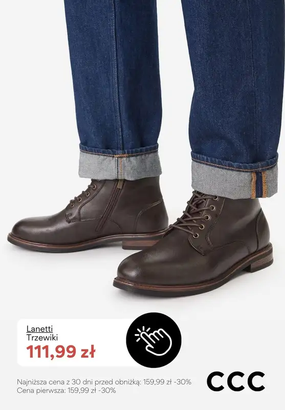 CCC - gazetka promocyjna Wyprzedaż - obuwie męskie od wtorku 16.12  - strona 8