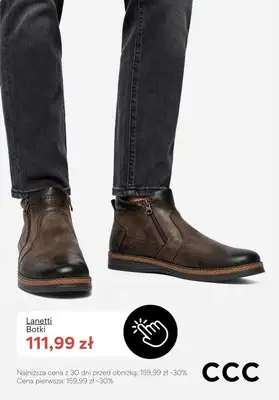 CCC - gazetka promocyjna Wyprzedaż - obuwie męskie od wtorku 16.12  - strona 5