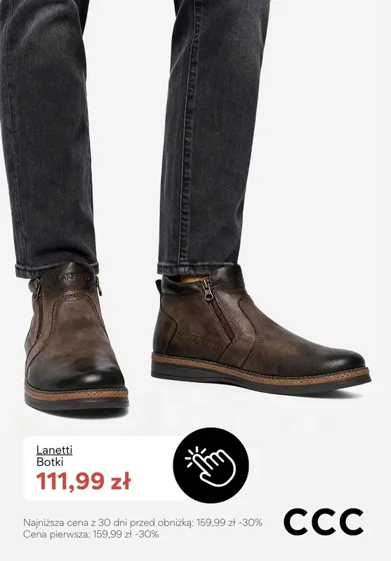 CCC - gazetka promocyjna Wyprzedaż - obuwie męskie od wtorku 16.12  - strona 5