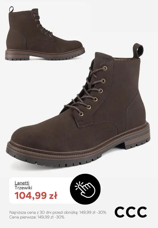 CCC - gazetka promocyjna Wyprzedaż - obuwie męskie od wtorku 16.12  - strona 4