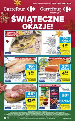 Carrefour - gazetka promocyjna Gazetka Świąteczne okazje od czwartku od czwartku 18.12 do soboty 20.12
