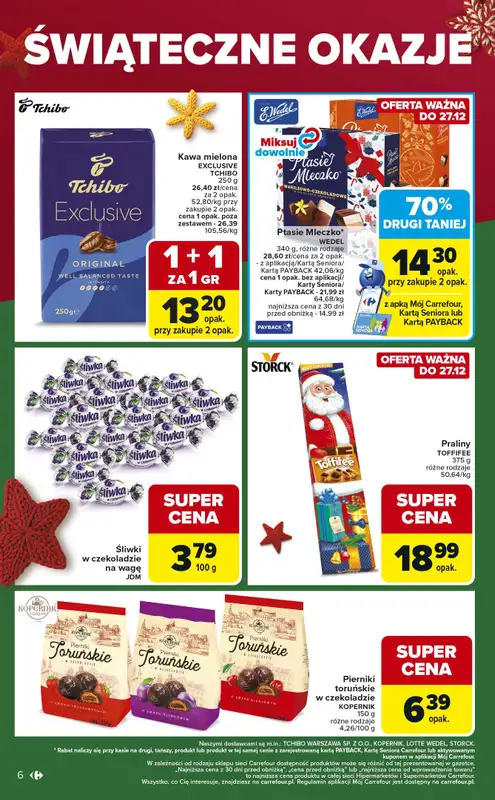 Carrefour - gazetka promocyjna Gazetka Świąteczne okazje od czwartku od czwartku 18.12 do soboty 20.12 - strona 6