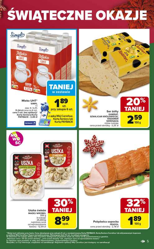 Carrefour Market - gazetka promocyjna Gazetka Świąteczne okazje od czwartku od czwartku 18.12 do soboty 20.12 - strona 5