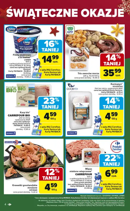 Carrefour Market - gazetka promocyjna Gazetka Świąteczne okazje od czwartku od czwartku 18.12 do soboty 20.12 - strona 4