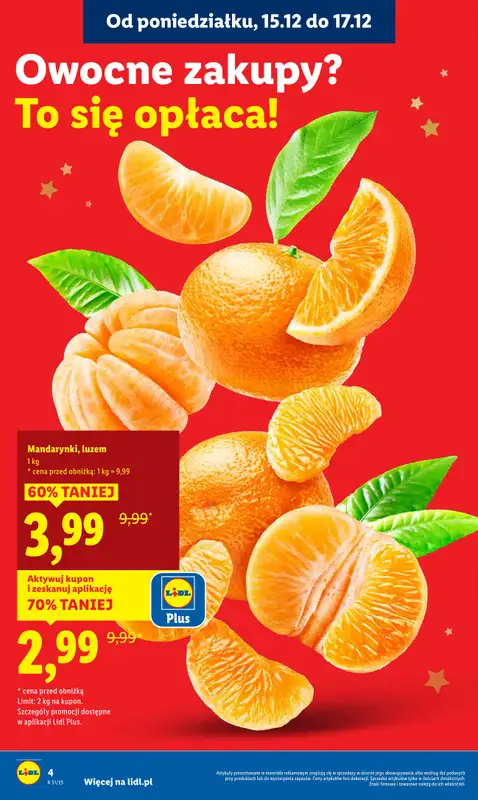 Lidl - gazetka promocyjna Oferta od poniedziałku od poniedziałku 15.12 do środy 17.12 - strona 4