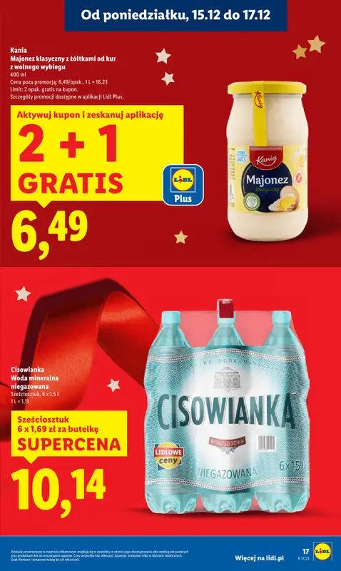Lidl - gazetka promocyjna Oferta od poniedziałku od poniedziałku 15.12 do środy 17.12 - strona 17